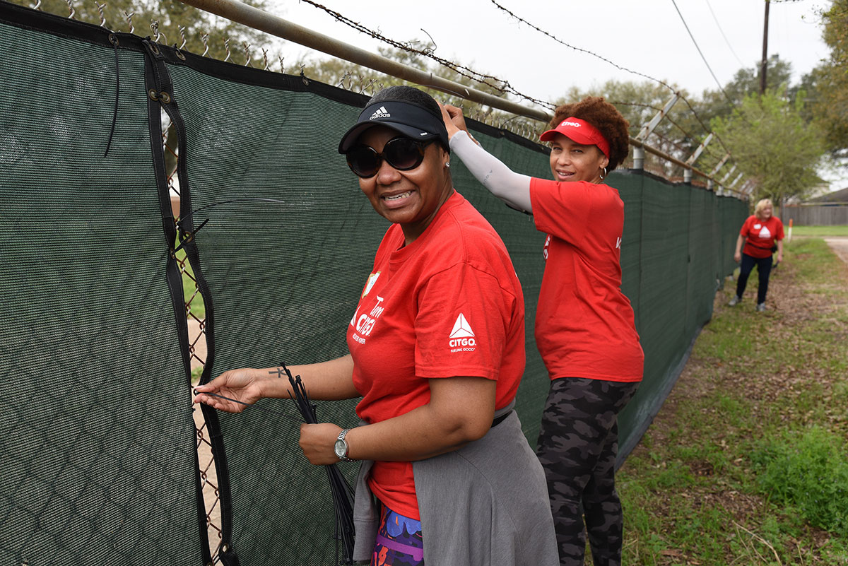 Team CITGO building fence